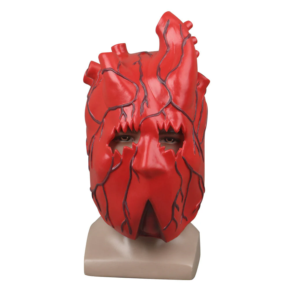 Heart-Shaped Horror Mask Anime Dorohedoro Heart Headgear  Halloween Cosplay Props