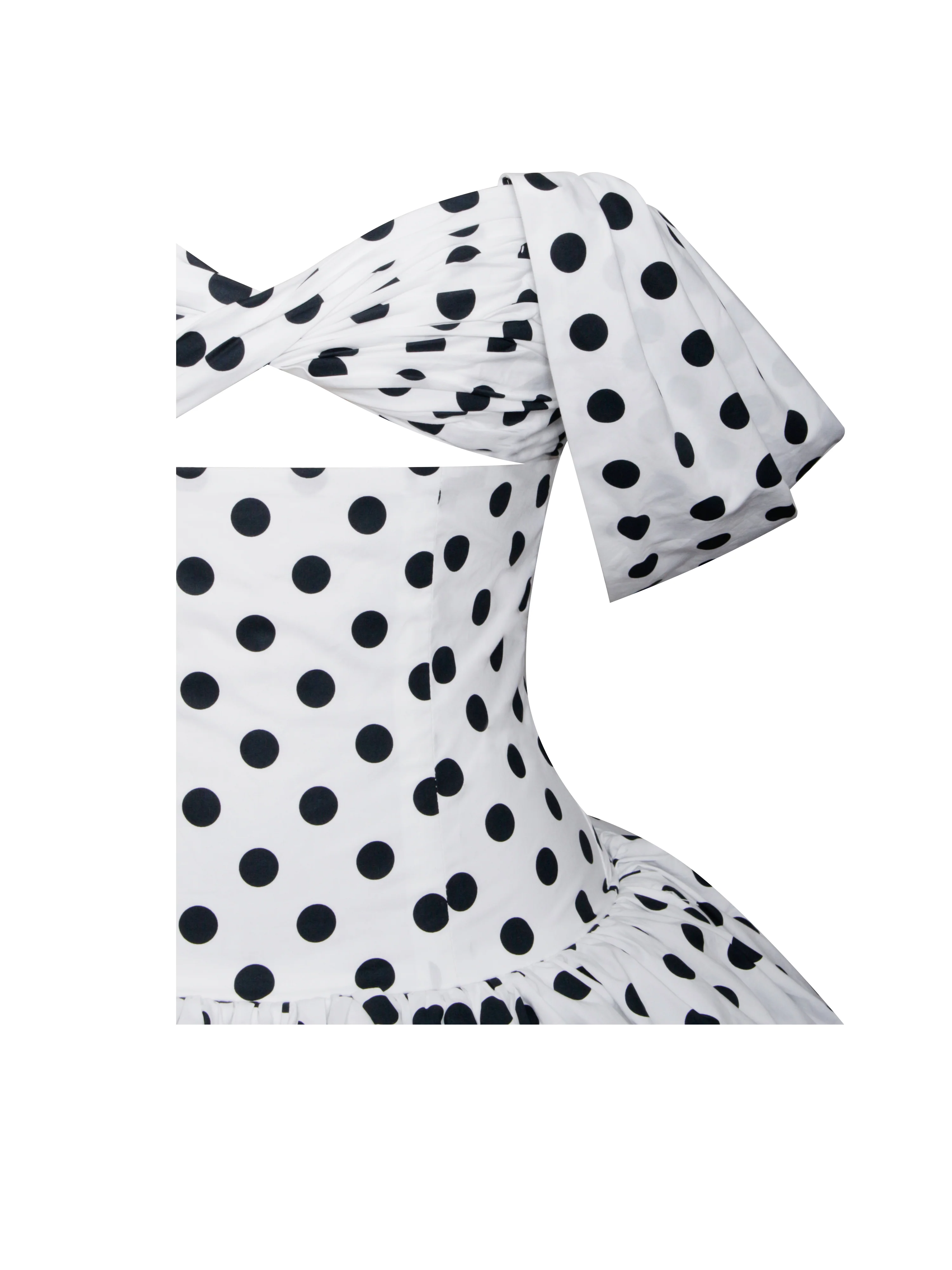 Umika Polka Dots Bubble Hem Mini Dress