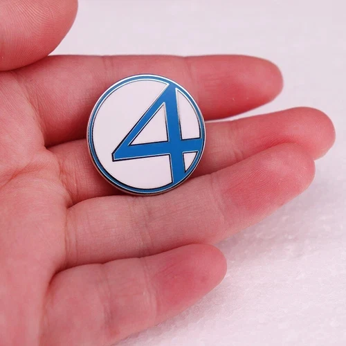 Cosplay Fantastic Four Pin Halloween Superhero Brooch Badges Accessories Props