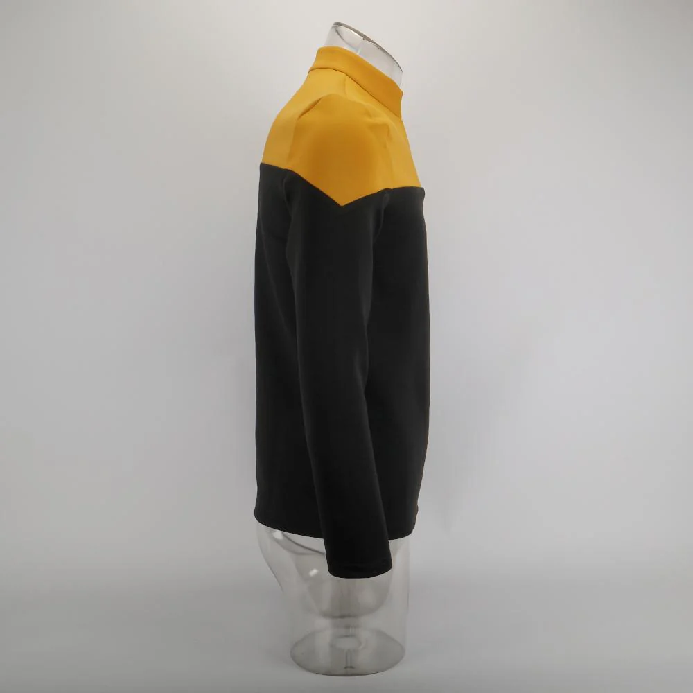 Cosermart Star Trek Picard  Uniform New Engineering Gold Top Shirts Halloween Cosplay Costume