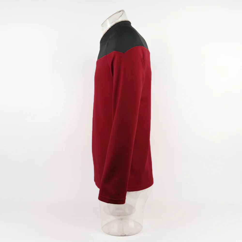 Star Trek TNG Captain Picard Red Uniform Top Jacket Voyager DS9 Yellow Cosplay Costumes Halloween Party Prop