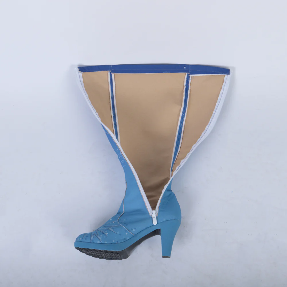 New Frozen 2 Cosplay Snow Adult Elsa Boots Costume Halloween Knee-high High Heel Elsa Shoes Costume Princess Ice Queen Elsa Prop