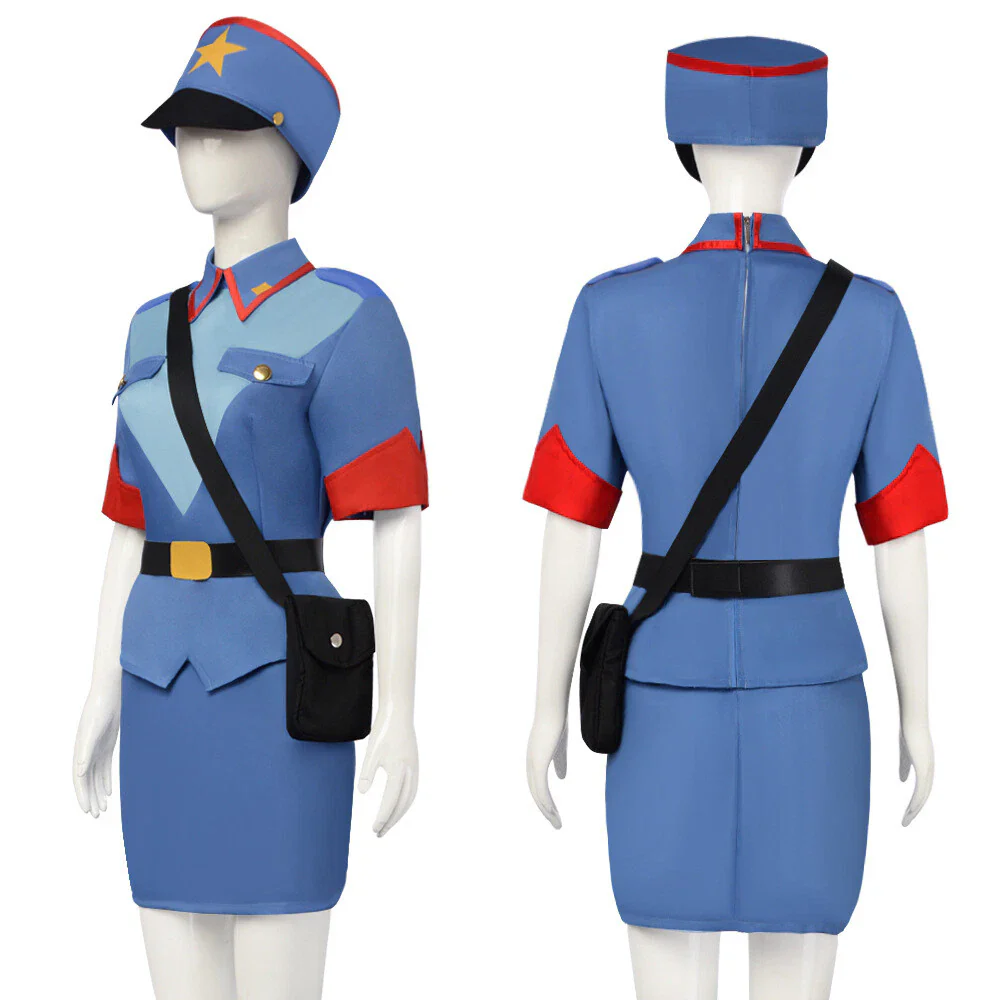 Pocket Monster Officer Jenny Uniform Dress Hat Cosplay Costume Halloween Suits