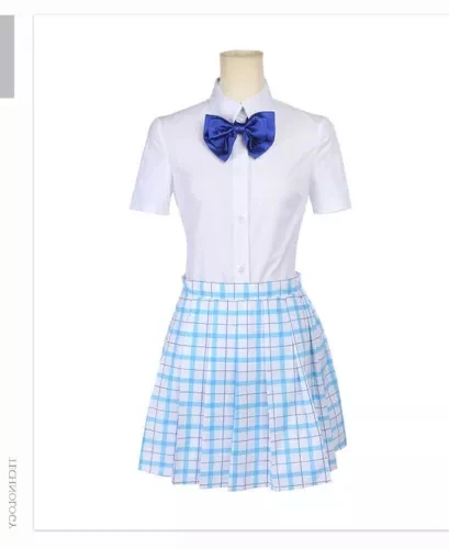 A Silent Voice Nishimiya Shouko Cosplay Costume Halloween Carnival Suit JK Dress