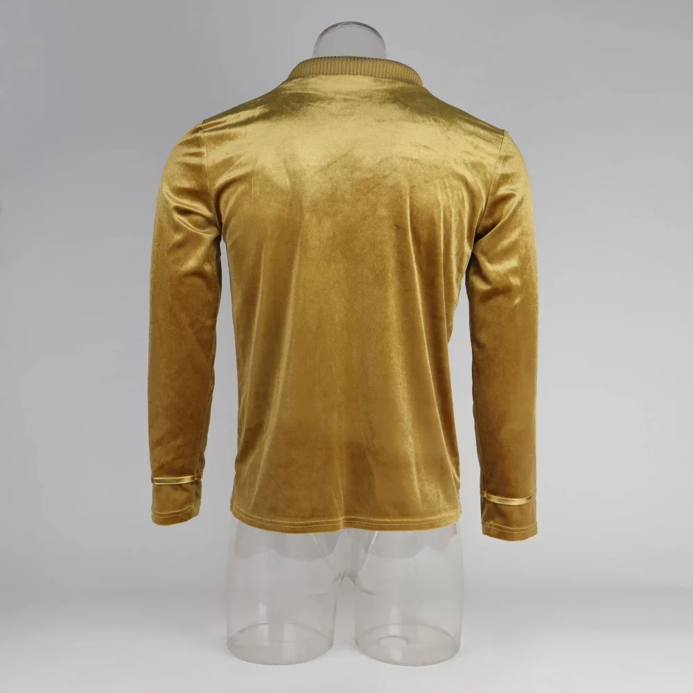 Cosermart Star Trek The Original Series TOS Captain Pike Kirk Top Shirt Cosplay Uniform Halloween Costumes Man Adult