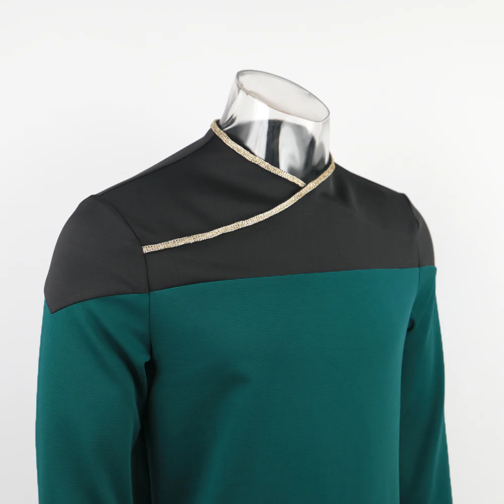 Star Trek TNG Captain Picard Red Uniform Top Jacket Voyager DS9 Yellow Cosplay Costumes Halloween Party Prop