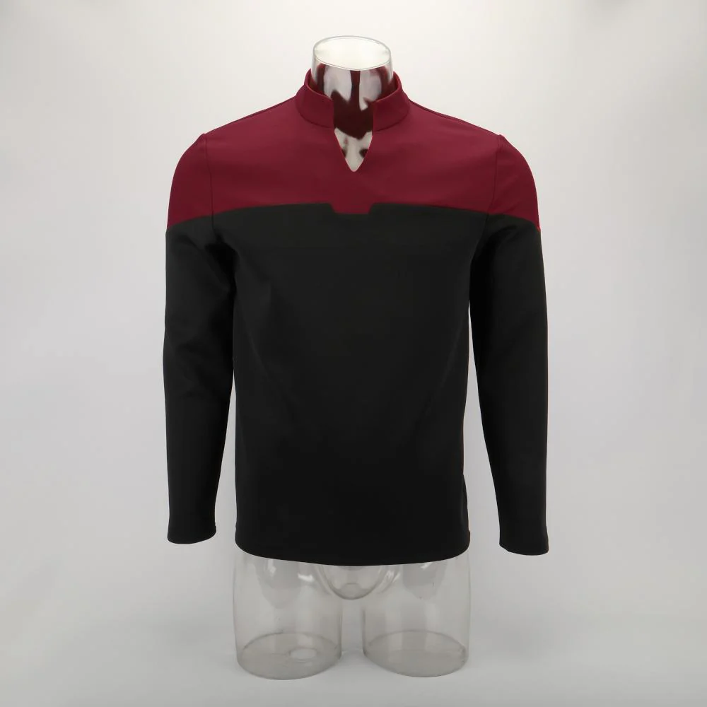 Cosermart Star Trek Picard Startfleet Uniform New Engineering Red Top Shirts Halloween Cosplay Costume