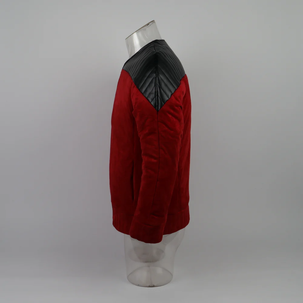 Cosermart Star Trek The Next Generation TNG Captain Picard Duty Uniform Jacket TNG Red Costume Halloween Cosplay Costume