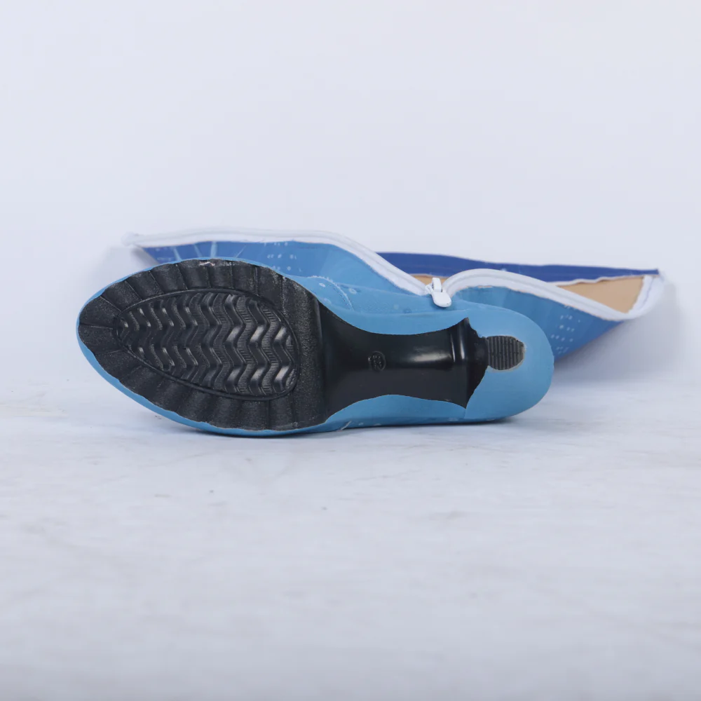 New Frozen 2 Cosplay Snow Adult Elsa Boots Costume Halloween Knee-high High Heel Elsa Shoes Costume Princess Ice Queen Elsa Prop