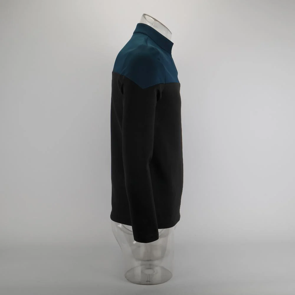 Cosermart Star Trek  Picard  Uniform New Engineering Blue Top Shirts Halloween Cosplay Costume