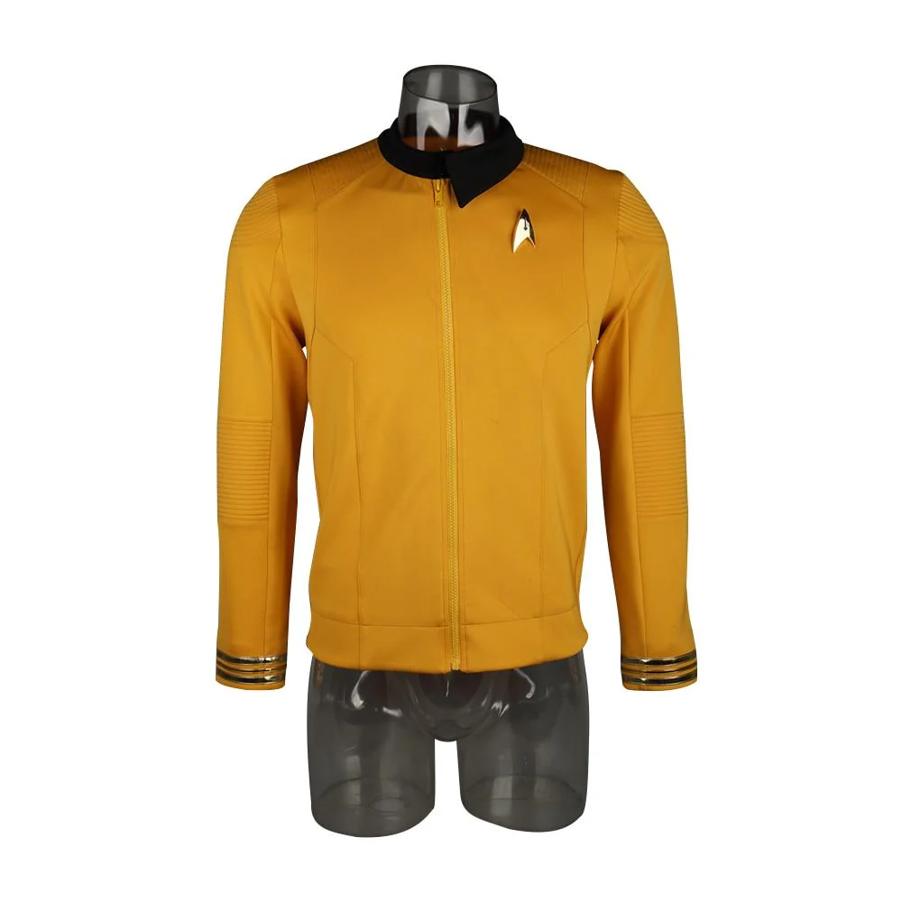 Cosermart Star Trek Discovery Season 2 Starfleet Captain Kirk Shirt Uniform Badge Costumes Halloween Cosplay Costume