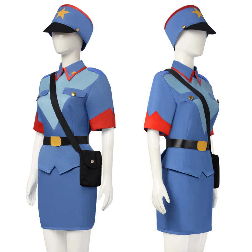 Pocket Monster Officer Jenny Uniform Dress Hat Cosplay Costume Halloween Suits