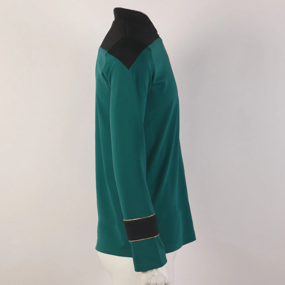 Star Trek The Next Generation TNG  Admiral Tunic Uniforms Red Gold Men Shirts Halloween Cosplay Costumes