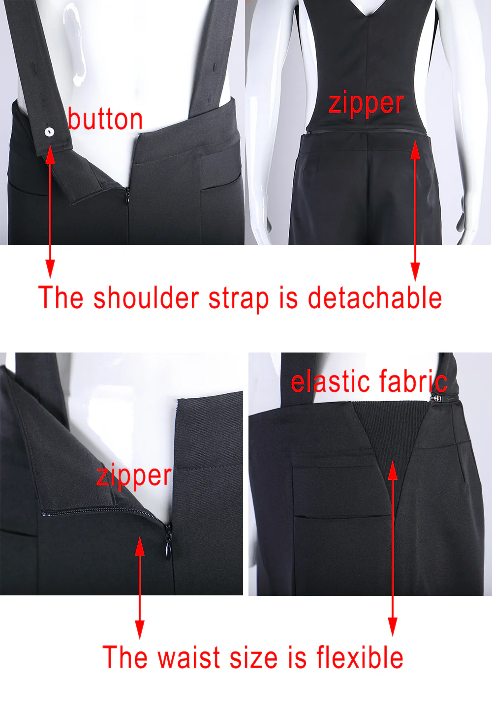 Cosermart Star Trek The Next Generation TNG Premier Line Uniform Pant Bib Pants Rompers Halloween Cosplay Costume