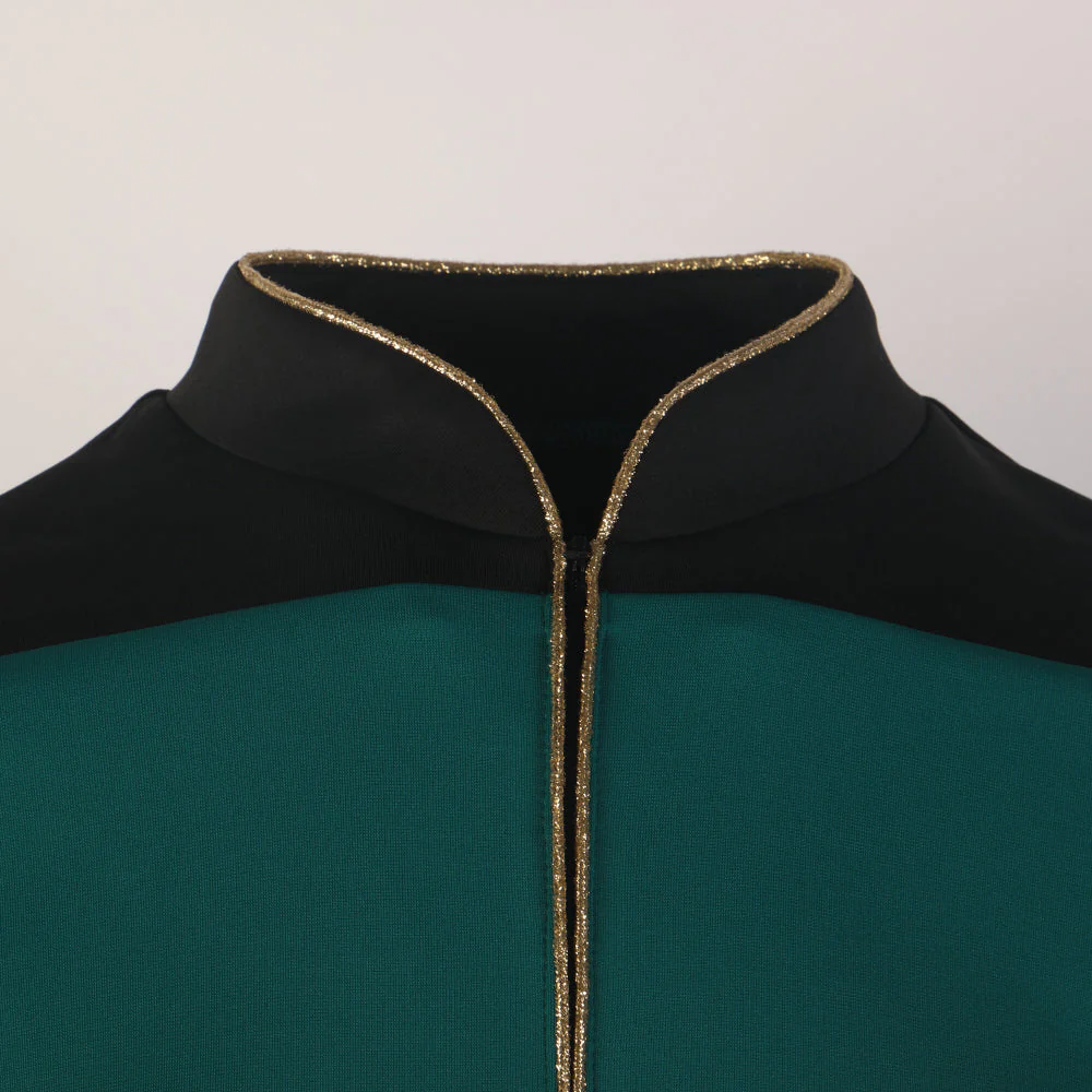 Star Trek The Next Generation TNG  Admiral Tunic Uniforms Red Gold Men Shirts Halloween Cosplay Costumes