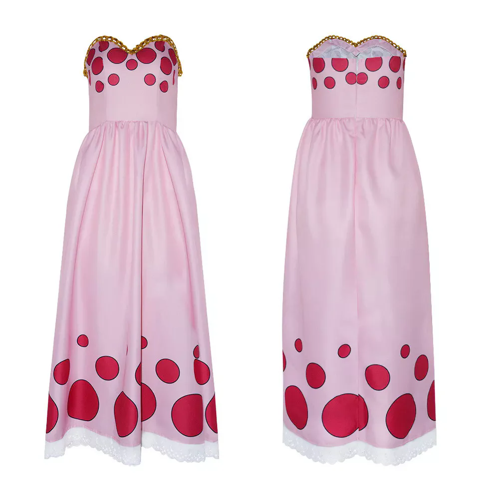 One Piece Charlotte Linlin Dress Costumes Hat Halloween Cosplay Carnival Suits