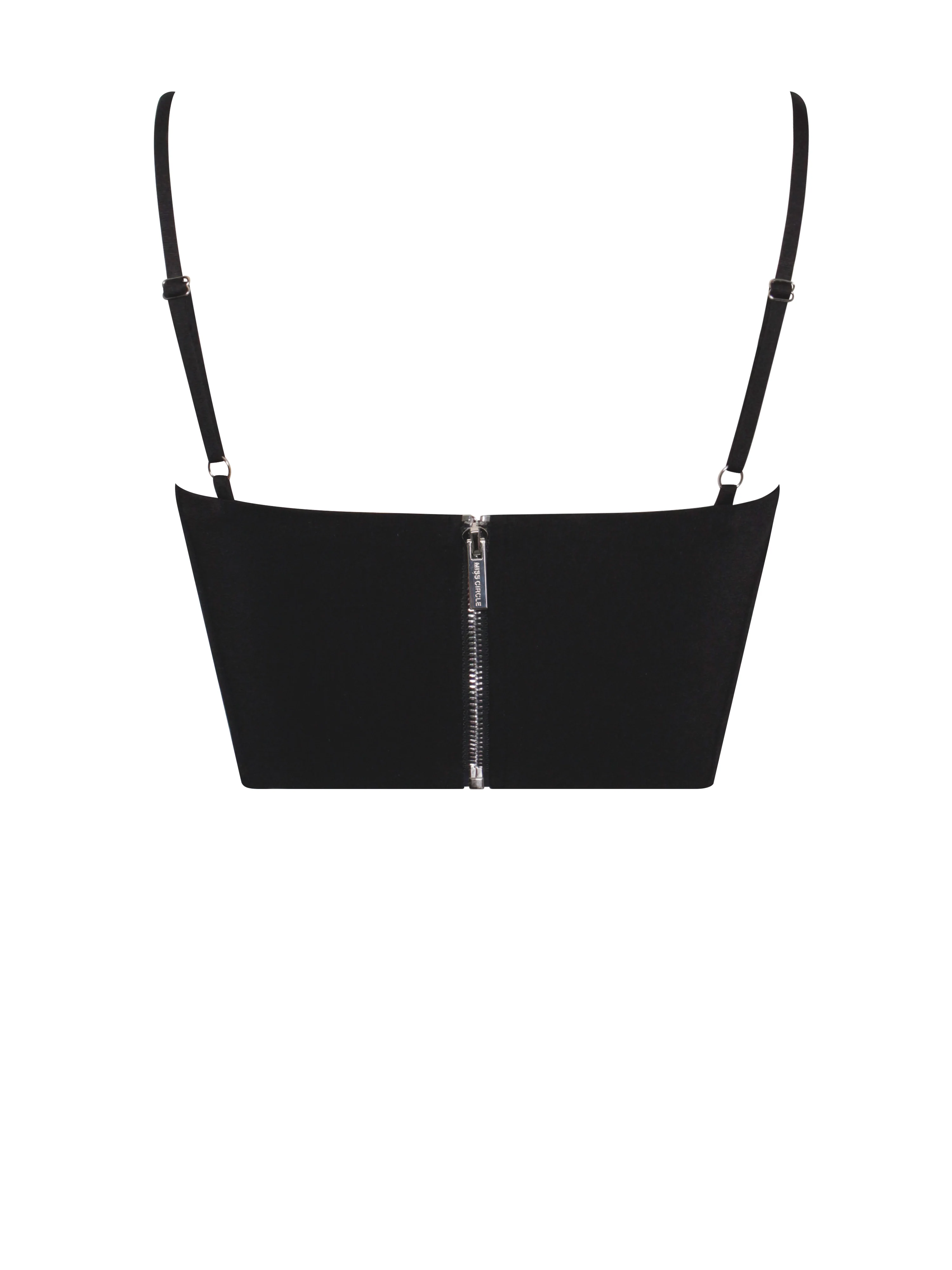 Tristyn Black Crystal Strap Corset Top