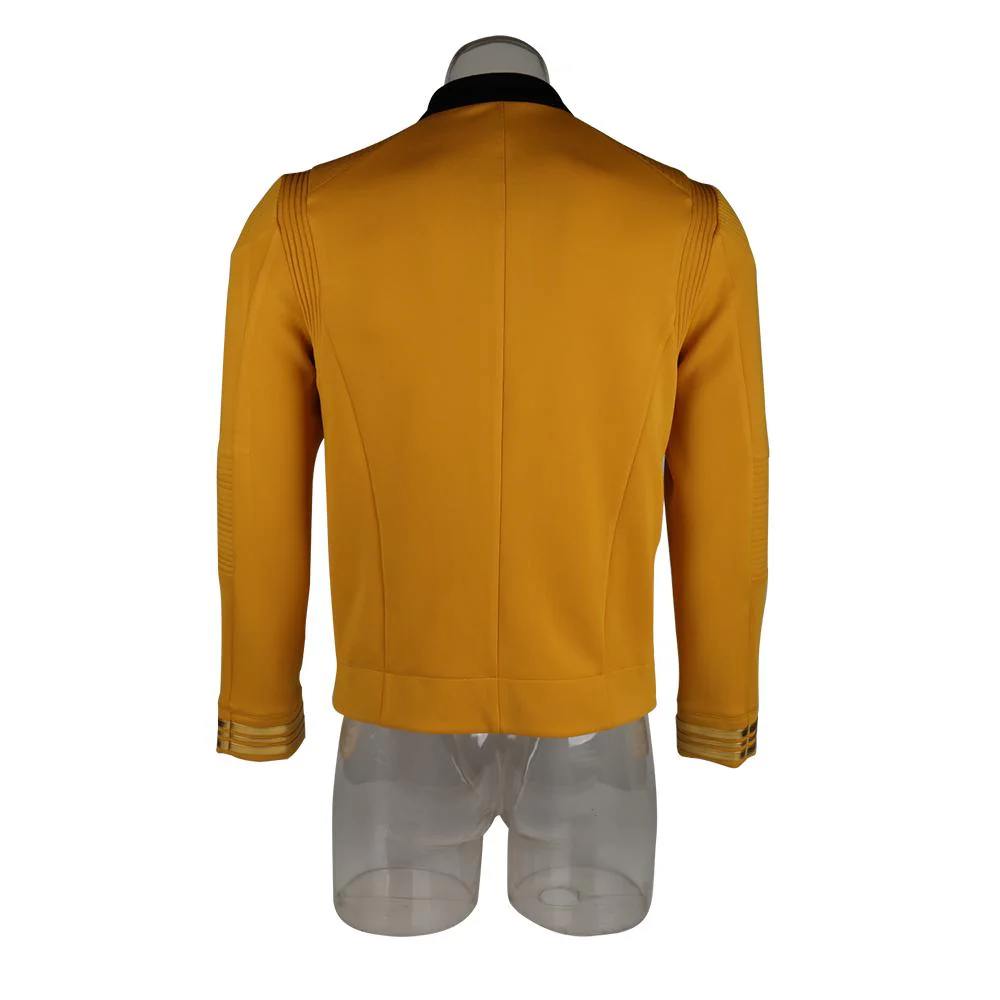 Cosermart Star Trek Discovery Season 2 Starfleet Captain Kirk Shirt Uniform Badge Costumes Men Adult Halloween Cosplay Costume
