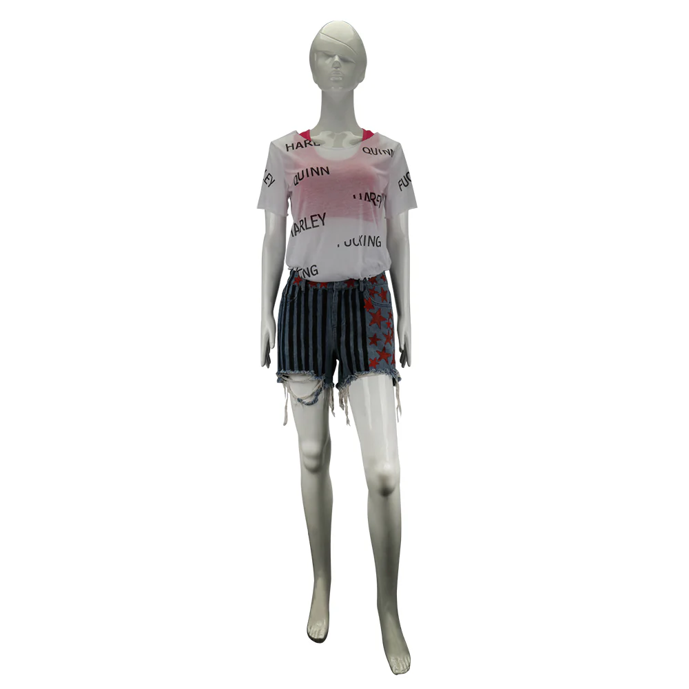 Birds of Prey Harley Quinn Suicide Squad Cosplay Costumes Vest Short Pants T-Shirt Woman Halloween Costume Party Prop