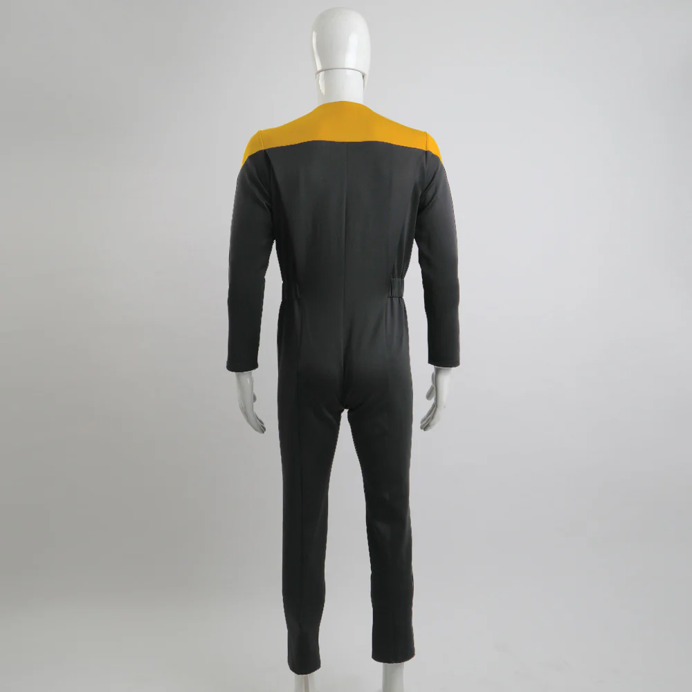 Cosermart Star Trek Deep Space Nine Commander Sisko Duty Uniform Jumpsuit Yellow Cosplay Costumes Halloween Party Prop