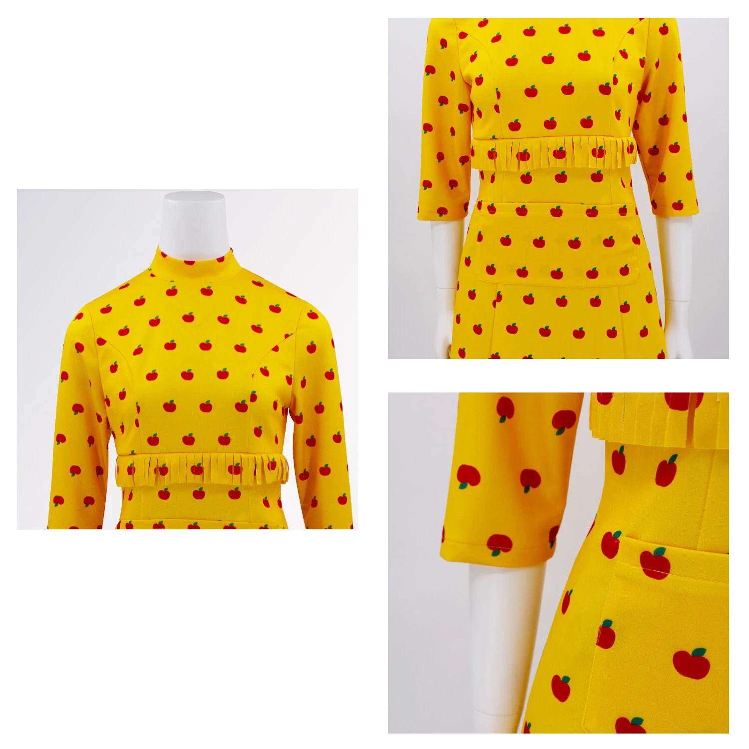 The Fantastic Mr Fox Mrs Fox Mother Gold Dress Skirts Halloween Cosplay Costumes