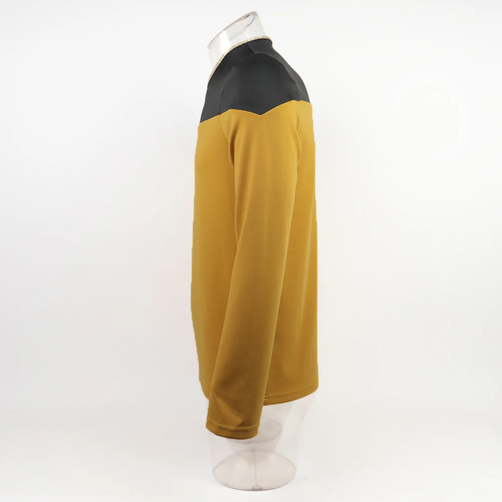 Star Trek TNG Captain Picard Red Uniform Top Jacket Voyager DS9 Yellow Cosplay Costumes Halloween Party Prop