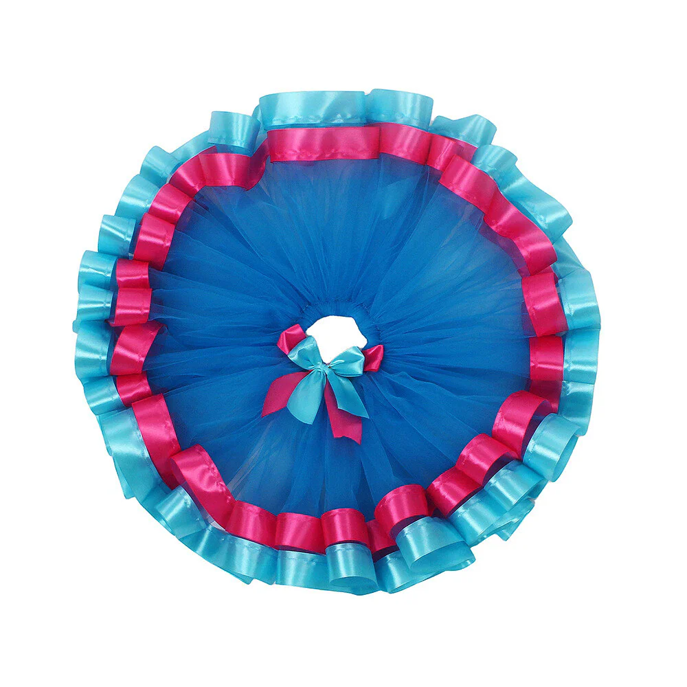 Trolls Princess Poppy Kids Skirt Headband Halloween Cosplay Girls TUTU Skirts