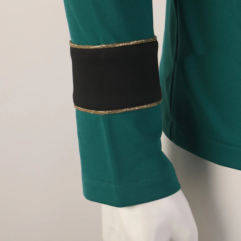 Star Trek The Next Generation TNG  Admiral Tunic Uniforms Red Gold Men Shirts Halloween Cosplay Costumes