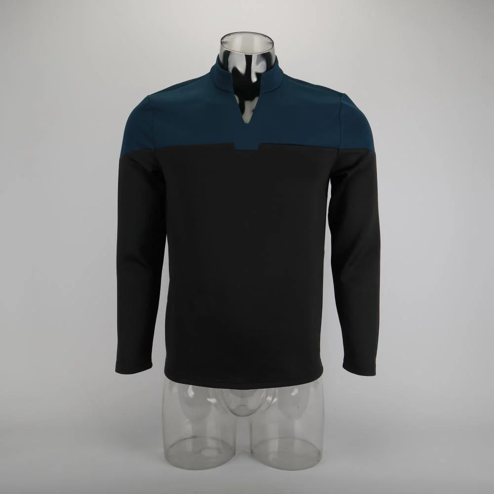 Cosermart Star Trek  Picard  Uniform New Engineering Blue Top Shirts Halloween Cosplay Costume