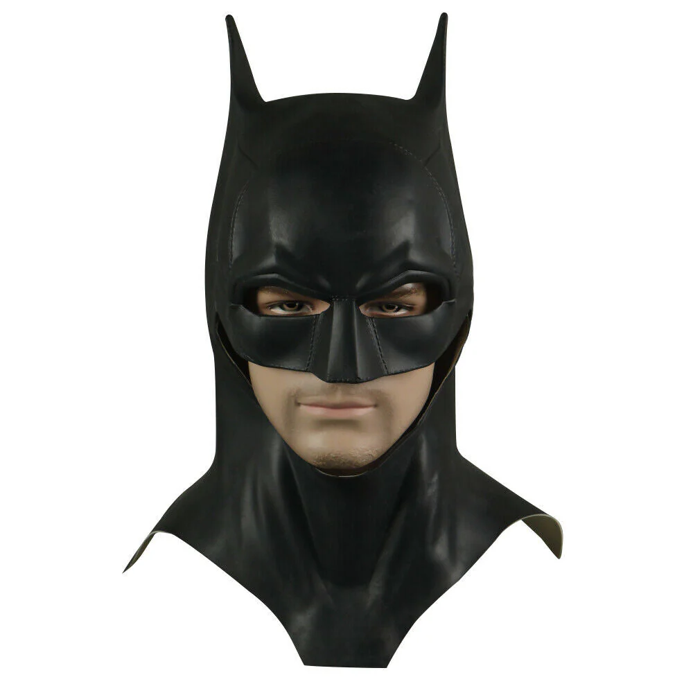 The Batman Cosplay Latex Helmet Bruce Wayne Robert Pattinson Cosplay Superhero Mask Halloween Props
