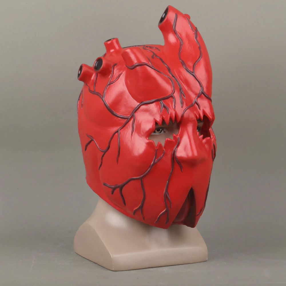 Heart-Shaped Horror Mask Anime Dorohedoro Heart Headgear  Halloween Cosplay Props