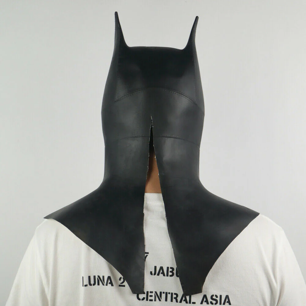The Batman Cosplay Latex Helmet Bruce Wayne Robert Pattinson Cosplay Superhero Mask Halloween Props