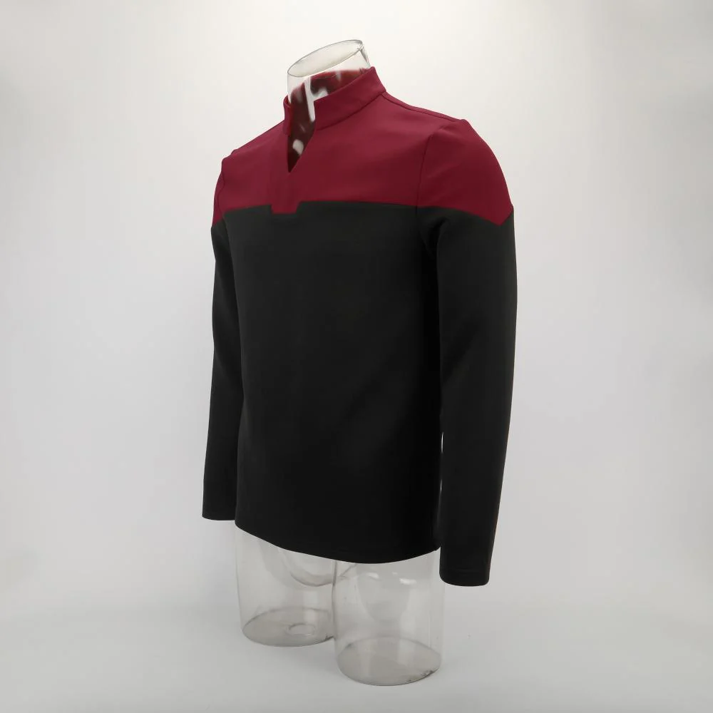 Cosermart Star Trek Picard Startfleet Uniform New Engineering Red Top Shirts Halloween Cosplay Costume