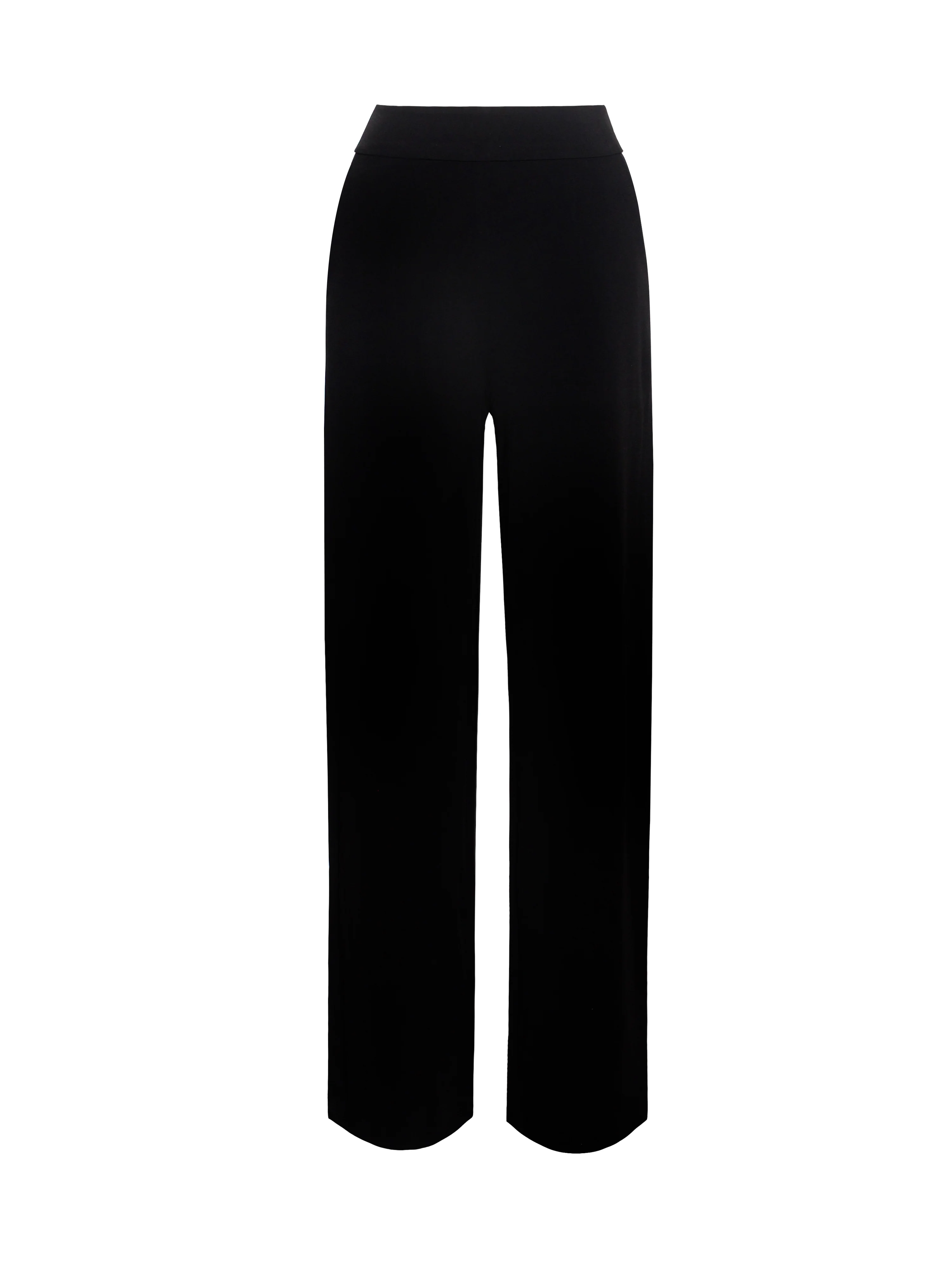 Never Enough Black Stretch Crepe Wide Leg Trousers