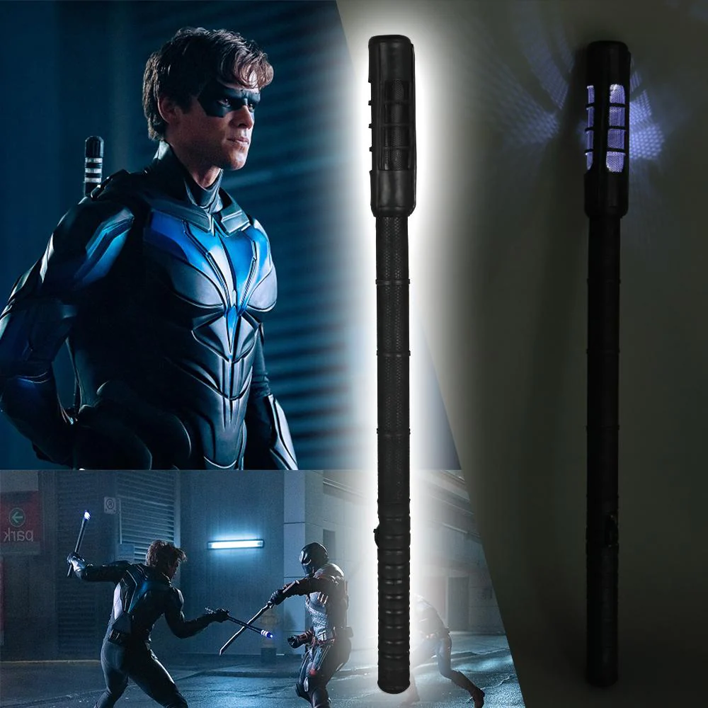 Titans Cosplay Dick Grayson Robin LED Nightwings Escrima Sticks Halloween Props