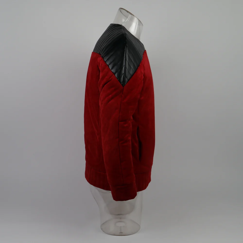 Cosermart Star Trek The Next Generation TNG Captain Picard Duty Uniform Jacket TNG Red Costume Halloween Cosplay Costume