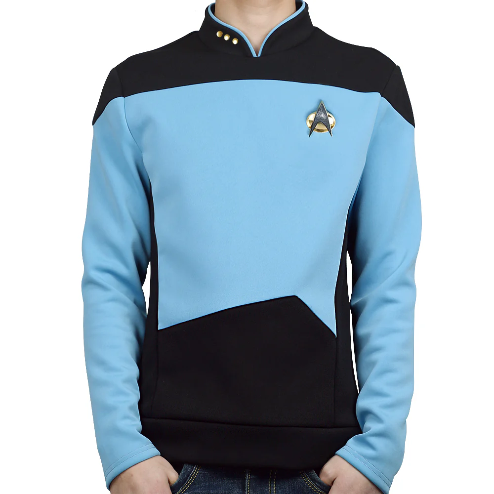 Star Trek TNG The Next Generation  Uniform Shirt Halloween Cosplay Costume
