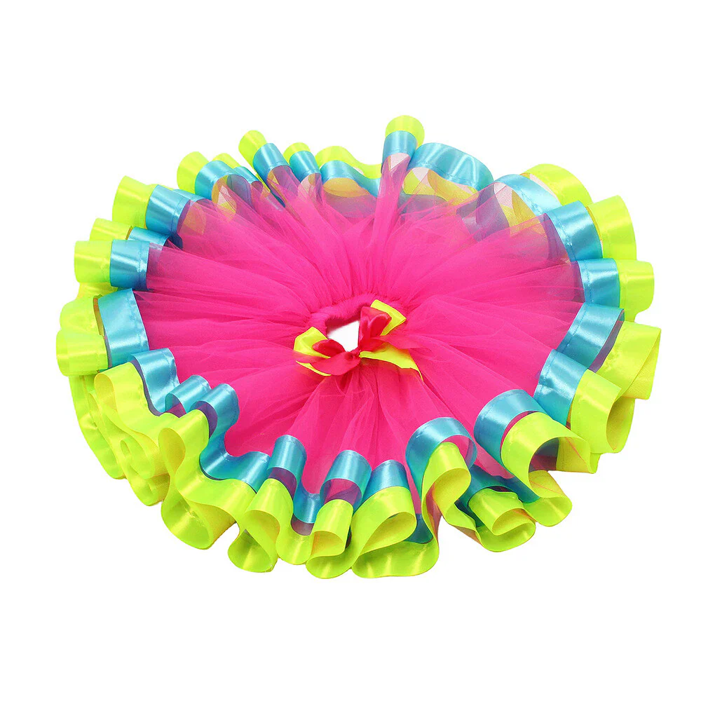 Trolls Princess Poppy Kids Skirt Headband Halloween Cosplay Girls TUTU Skirts