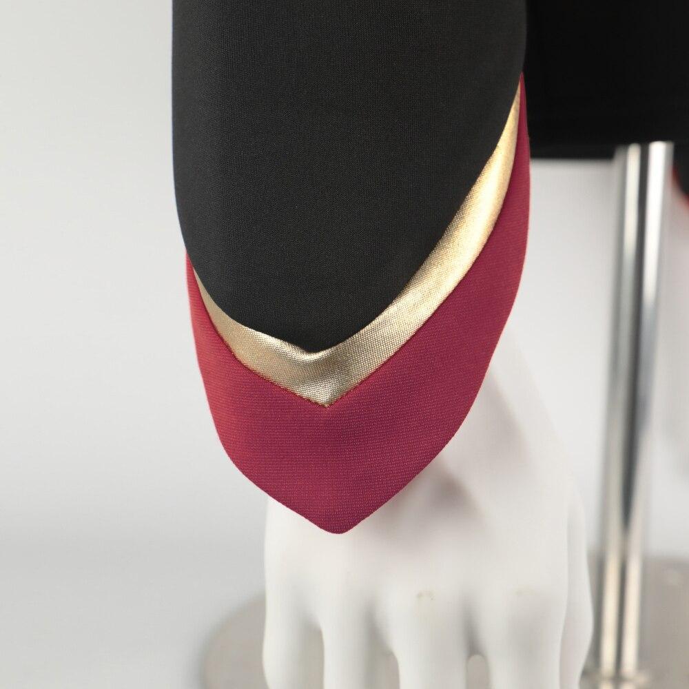 Star Trek Admiral JL Picard Red Gold Stripe Uniform Shirt Halloween Cosplay Costume