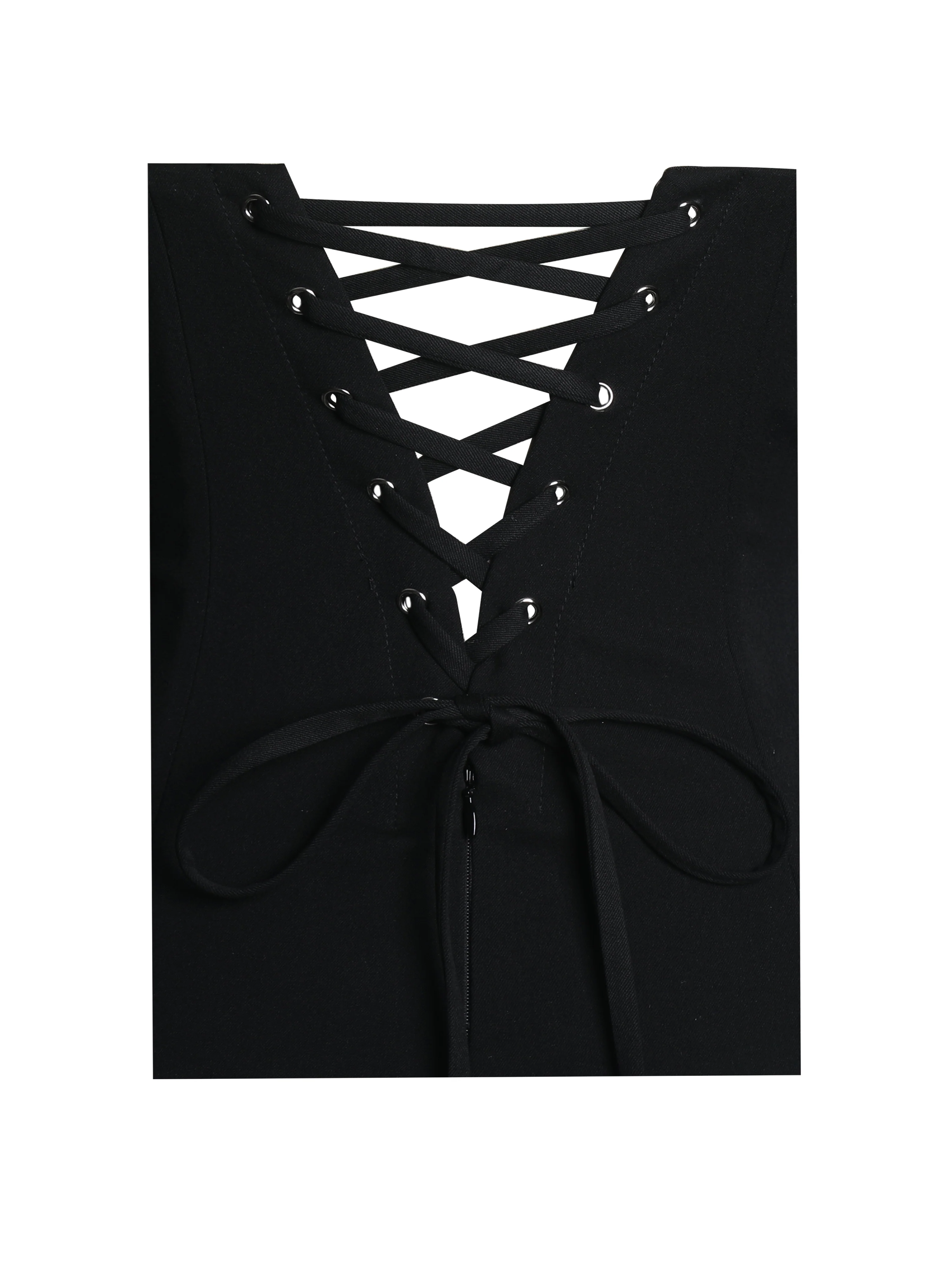 Dahliana Polka Dot Bubble Hem Corset Mini Dress