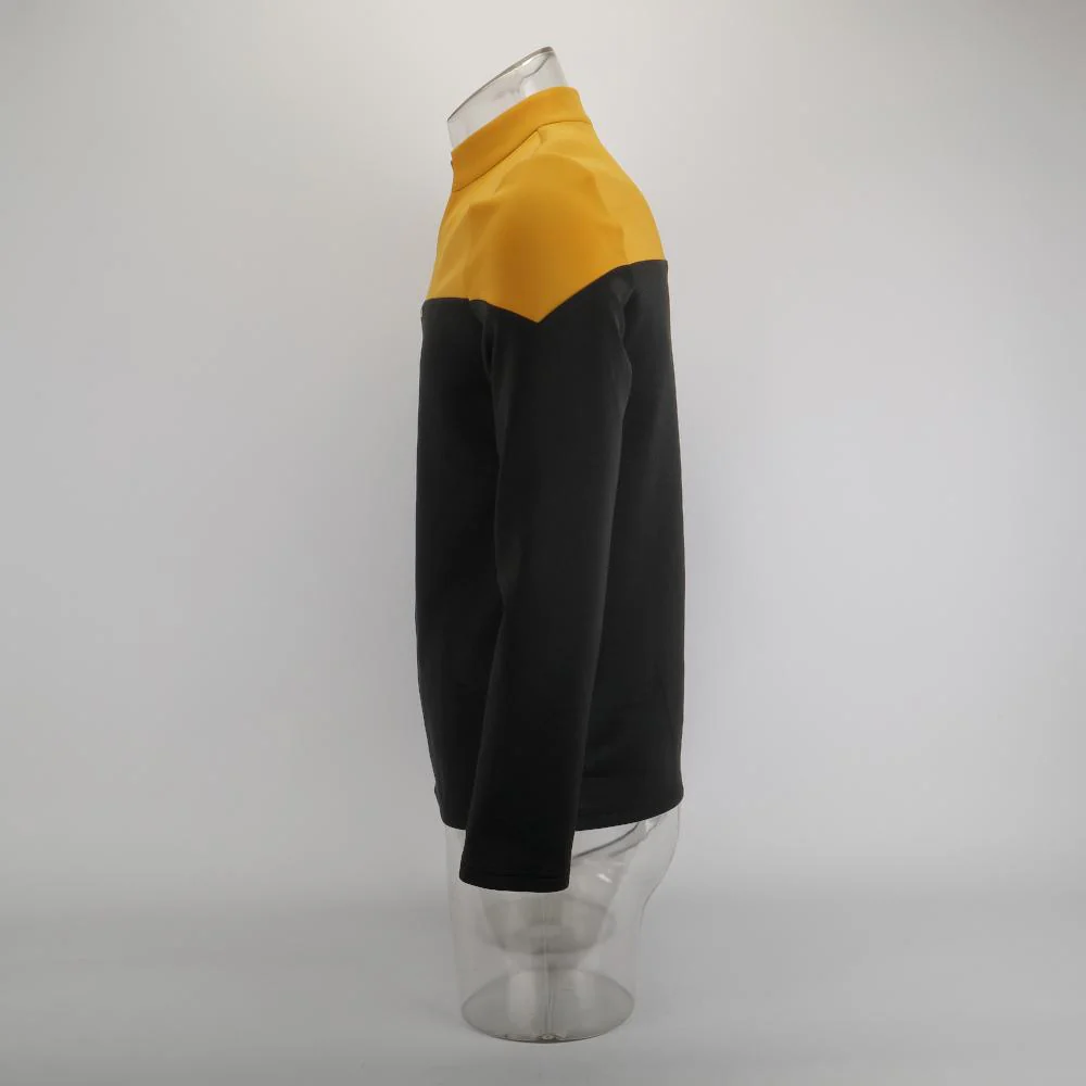 Cosermart Star Trek Picard  Uniform New Engineering Gold Top Shirts Halloween Cosplay Costume