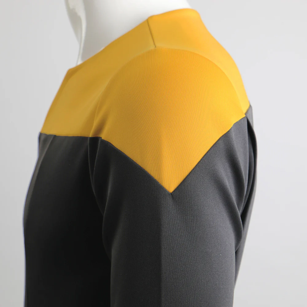 Cosermart Star Trek Deep Space Nine Commander Sisko Duty Uniform Jumpsuit Yellow Cosplay Costumes Halloween Party Prop