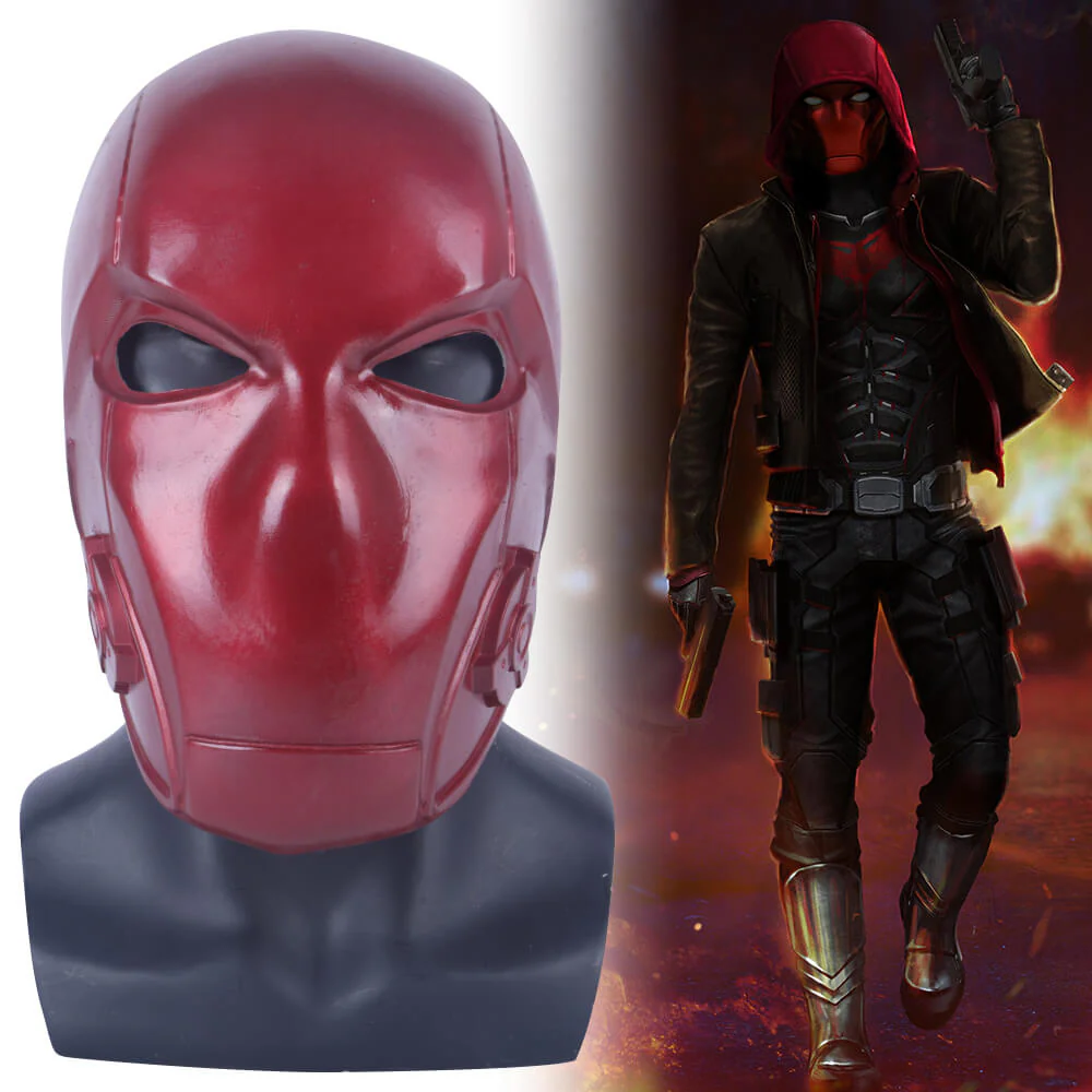 Titans Season 3 Red Hood Cosplay Latex Mask Halloween Props