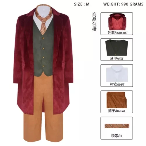 Cosplay The Lord of the Rings The Hobbit Bilbo Baggins Costumes Halloween Suits