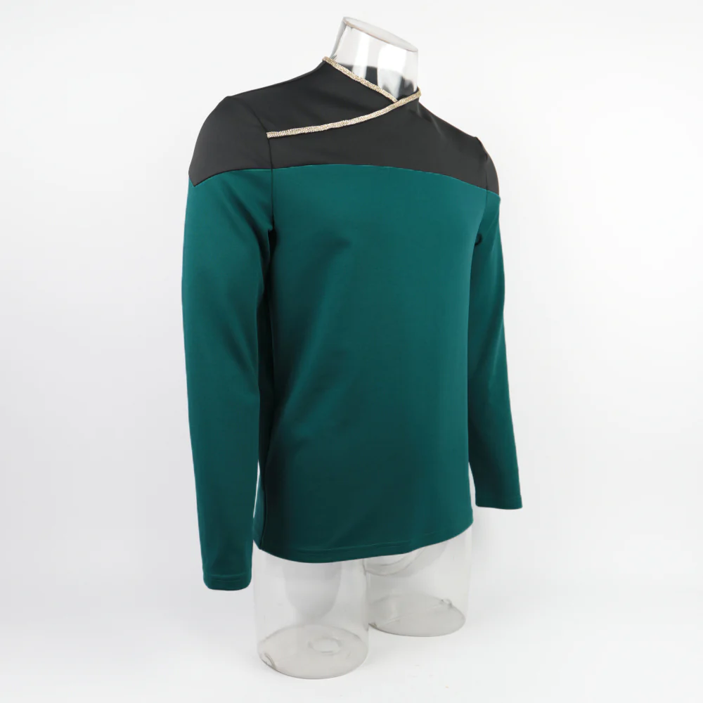 Star Trek TNG Captain Picard Red Uniform Top Jacket Voyager DS9 Yellow Cosplay Costumes Halloween Party Prop