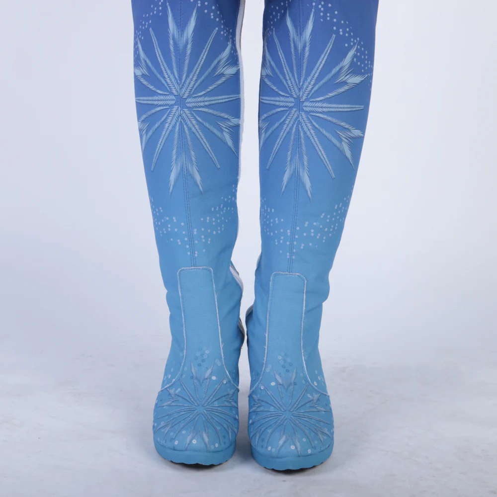 New Frozen 2 Cosplay Snow Adult Elsa Boots Costume Halloween Knee-high High Heel Elsa Shoes Costume Princess Ice Queen Elsa Prop