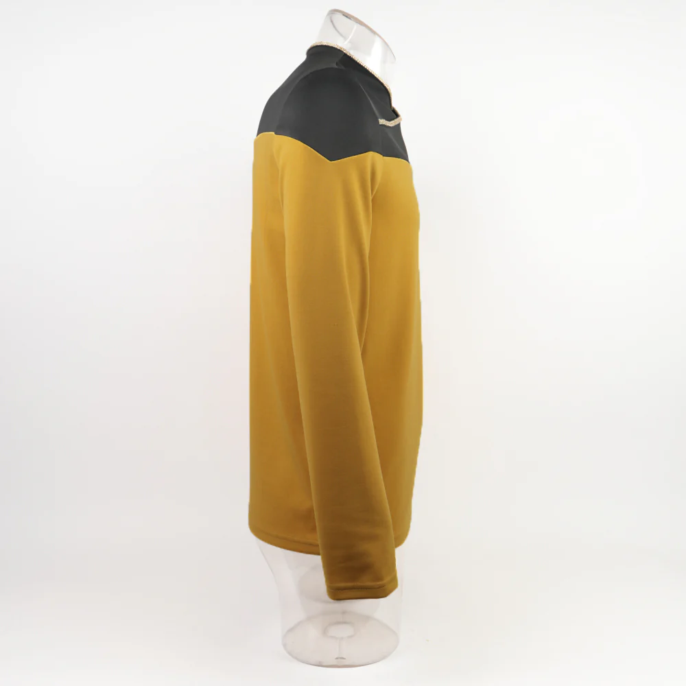 Star Trek TNG Captain Picard Red Uniform Top Jacket Voyager DS9 Yellow Cosplay Costumes Halloween Party Prop