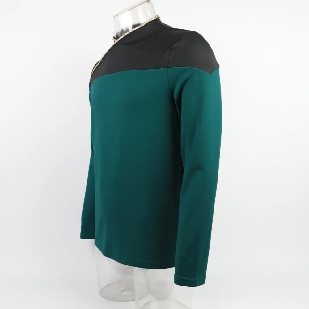 Star Trek TNG Captain Picard Red Uniform Top Jacket Voyager DS9 Yellow Cosplay Costumes Halloween Party Prop