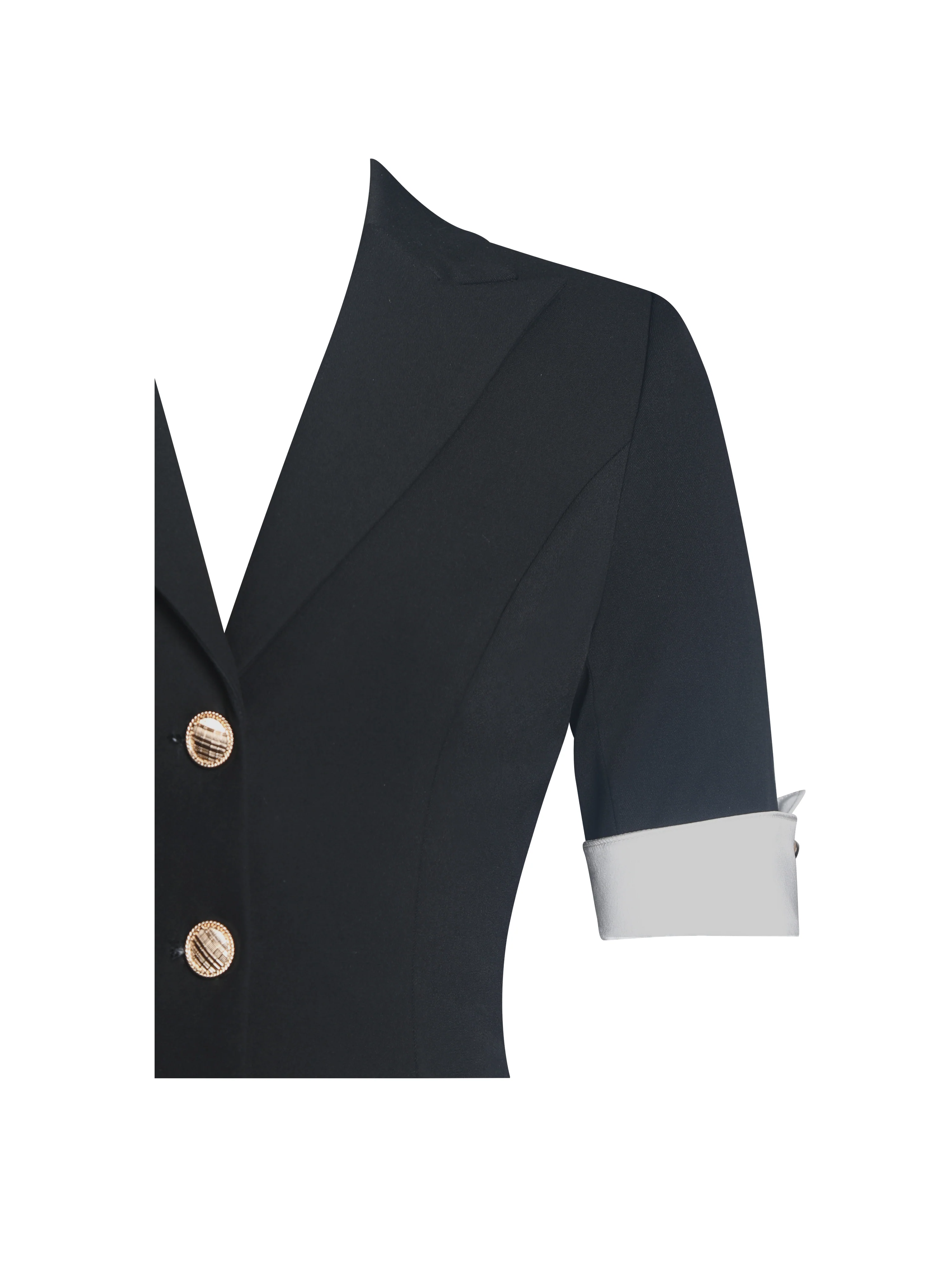 Ilitha Black Woven Crepe Pleated A-Line Mini Dress