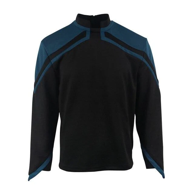 Star Trek Admiral JL Picard Uniform Cosplay Startfleet Male Red Gold Blue Men Top Shirts Coat Adult Halloween Costume Prop